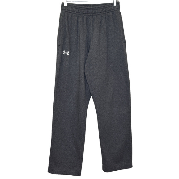 Under Armour Loose Sweatpants Mens Size Medium Gray Elastic Waist Straight Leg - Picture 1 of 9